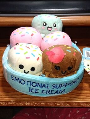 Emotional Support Ice Cream Plush Set - Multicolor Plush Toy